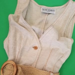 Full-length linen Dress